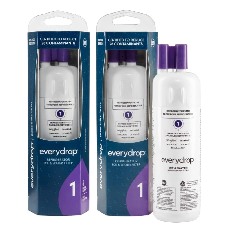 Ice and Water Refrigerator Filter 1, EDR1RXD1, 2-Pack