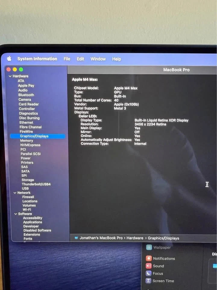 MacBook Pro 16in M4 Max 128 RAM Fully Loaded
